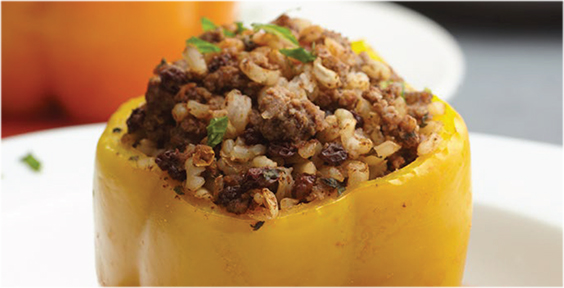 Delicious Low FODMAP Moroccan-Style Stuffed Peppers. 