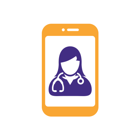 Icon of a telemed appointment with a doctor specializing in IBS-C & CIC