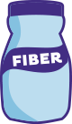 An icon of a jar labeled "fiber." 