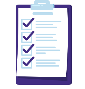 An icon of clipboard with a checklist to represent ways to prepare for your doctor appointment. 