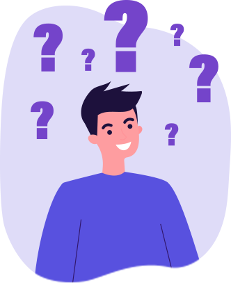 An illustration of a patient surrounded by question marks.