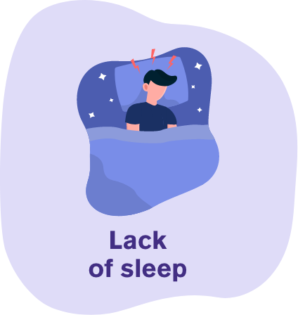 An illustration of a person sleeping.