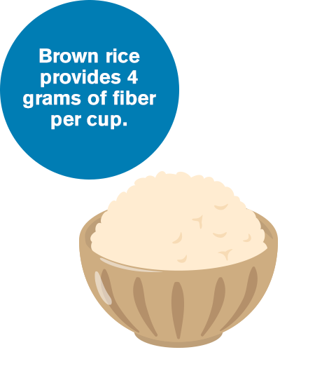 A bowl of brown rice or quinoa.
